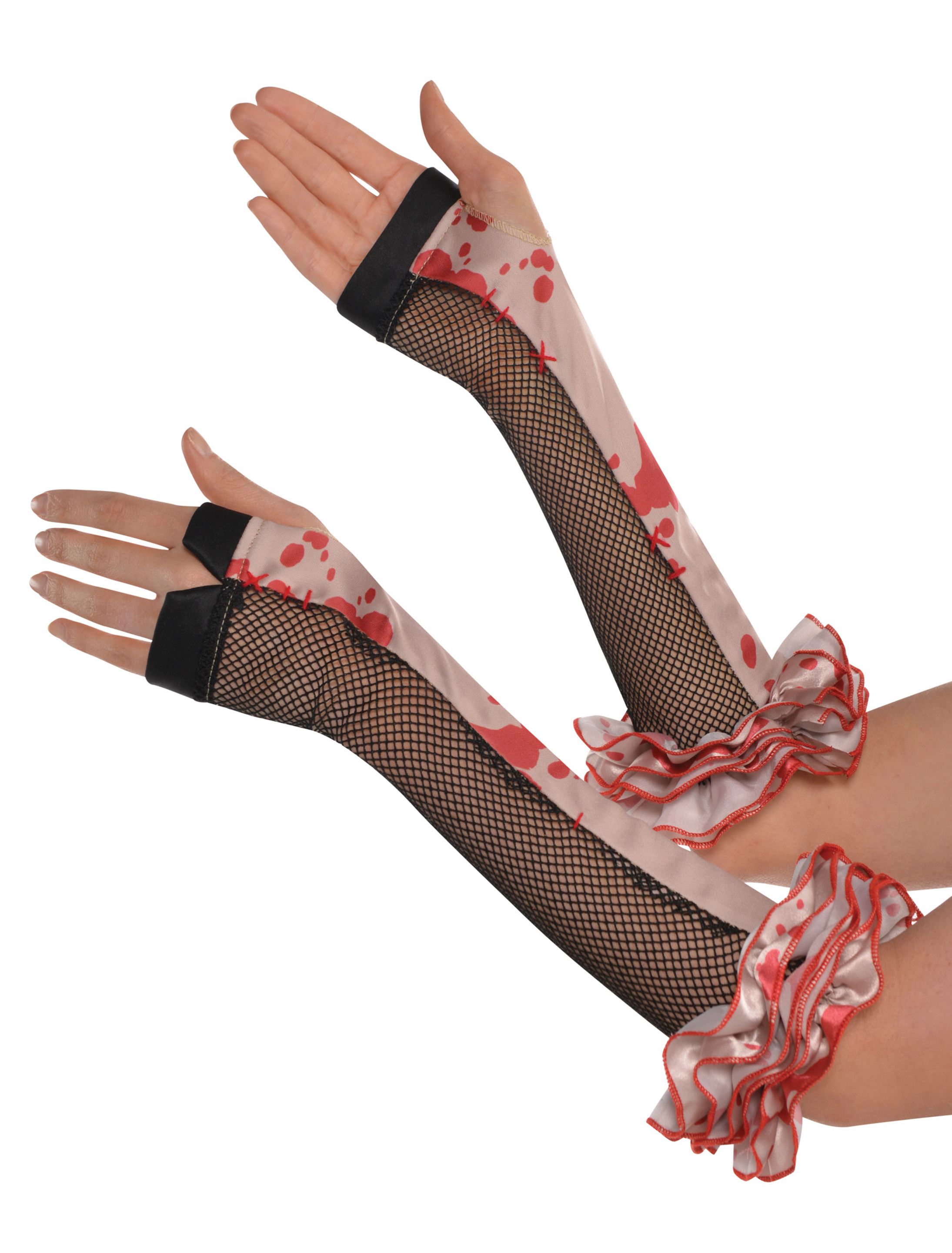 Armstulpen schwarz/weiß/rot Armstulpen schwarz/weiß/rot