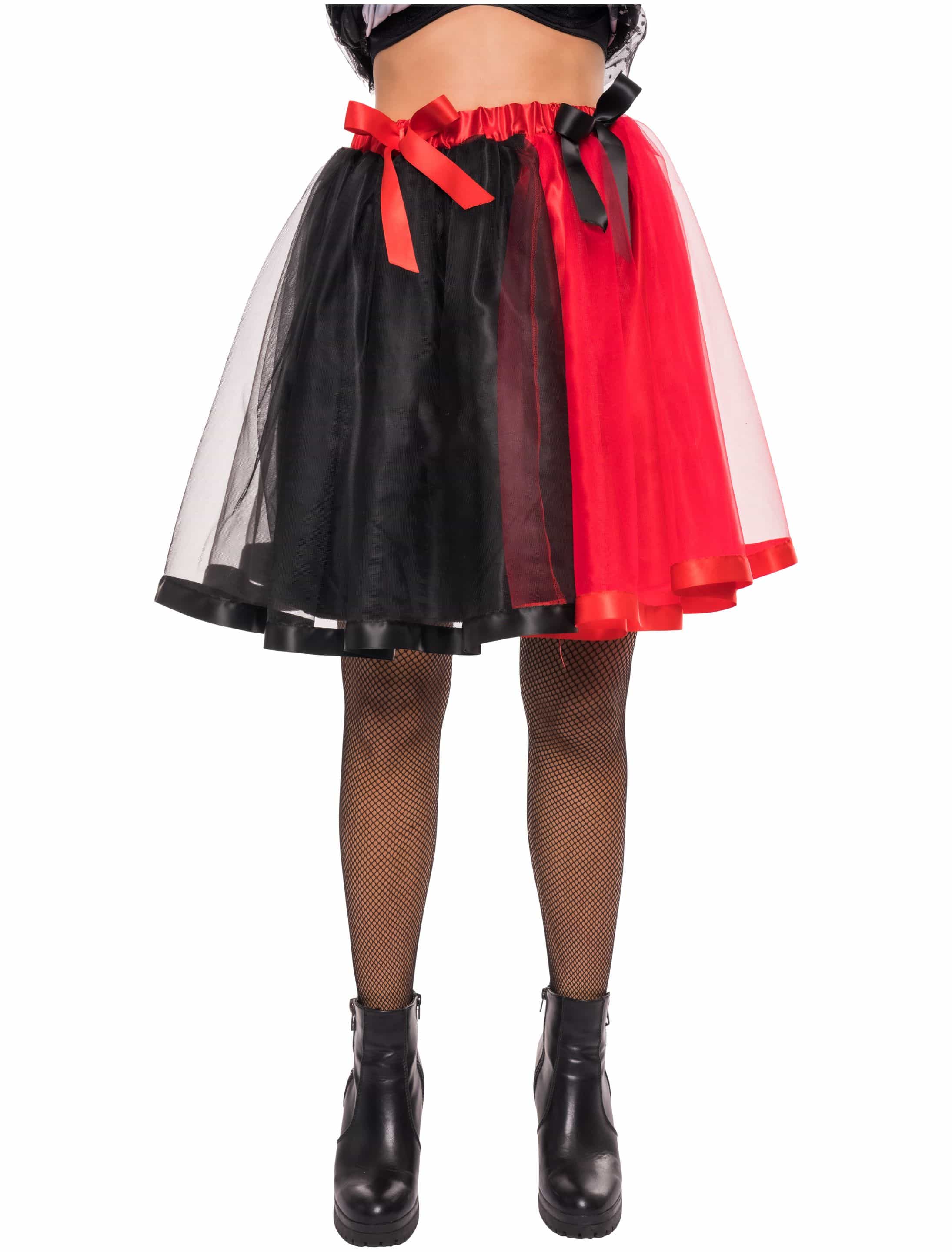 Petticoat Damen schwarz/rot one size