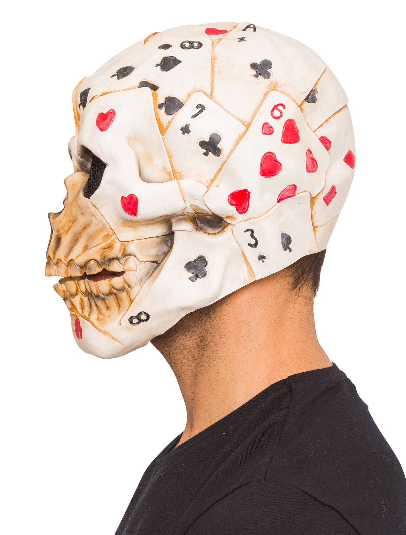 Latexmaske Kartenschädel Latexmaske Kartenschädel
