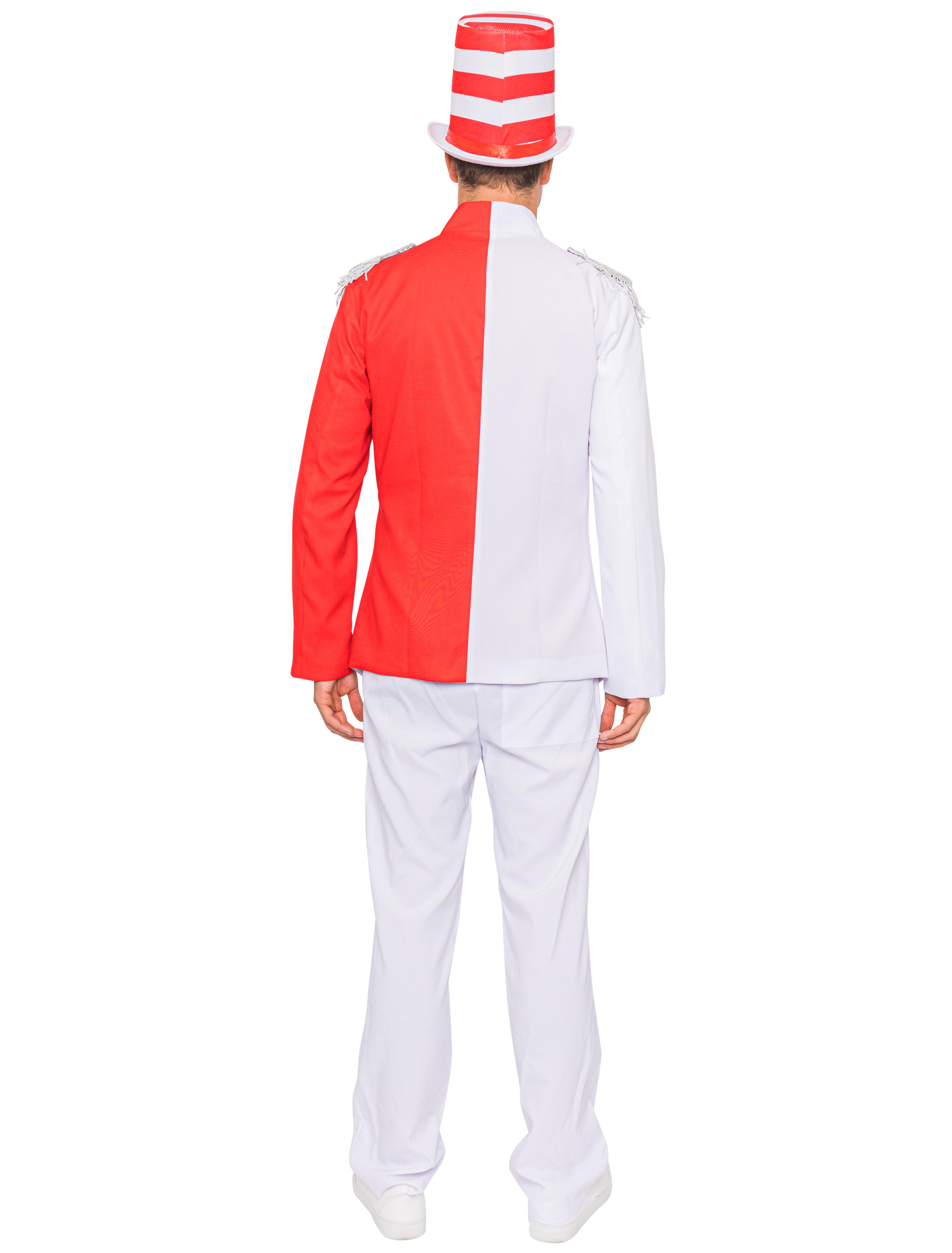 Jacke verrückt Herren Herren rot/weiß S Jacke verrückt Herren Herren rot/weiß S