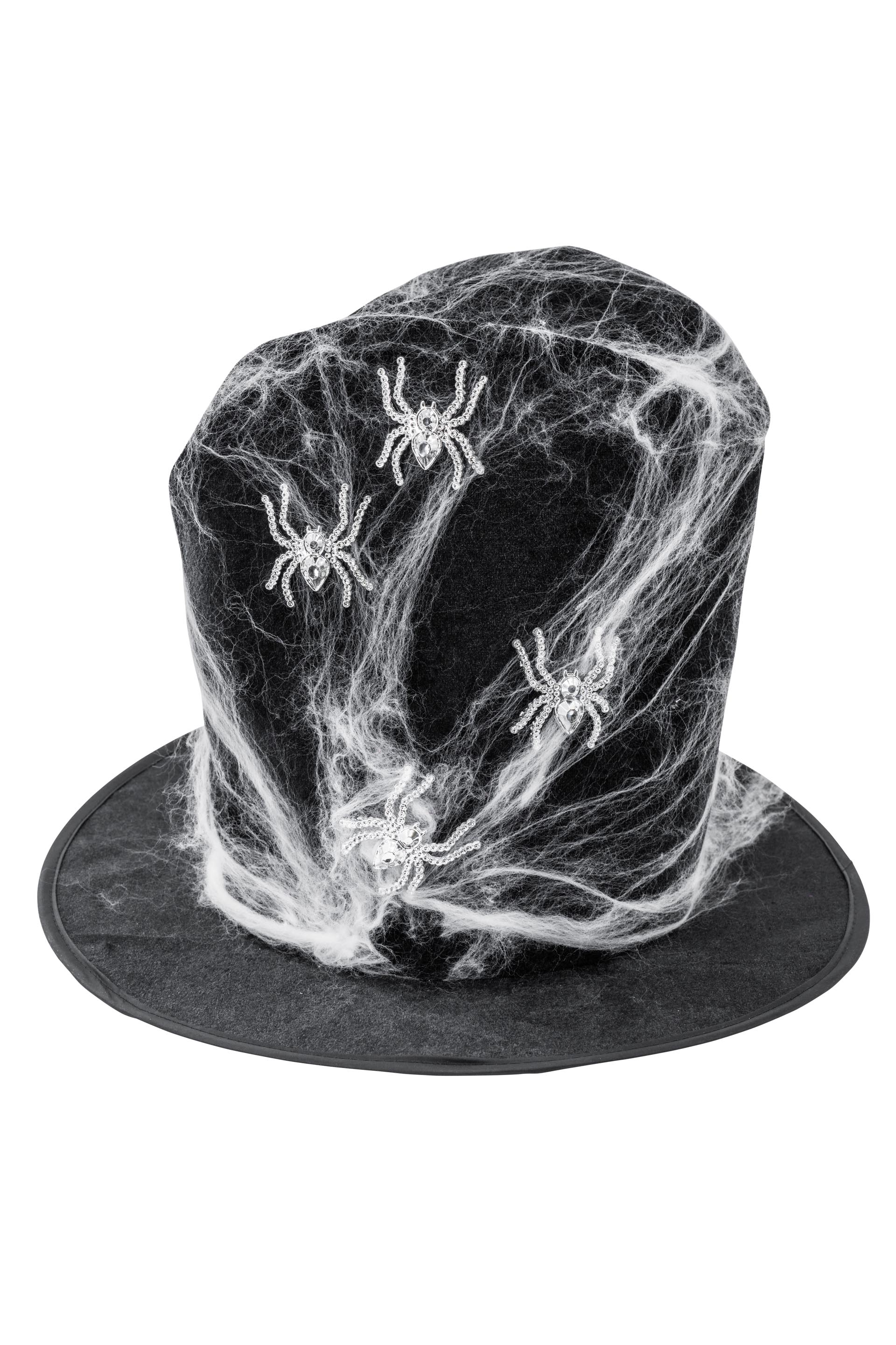Hut schwarz mit Spinnenweben
