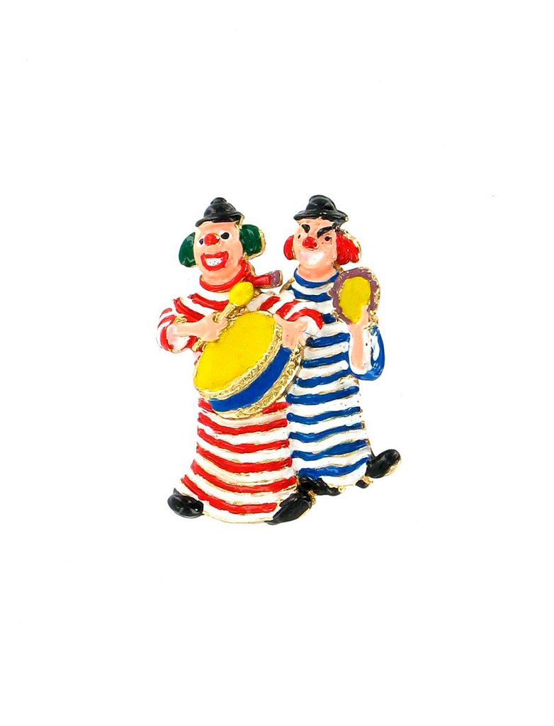 Pin Clowns mit Ringelshirts