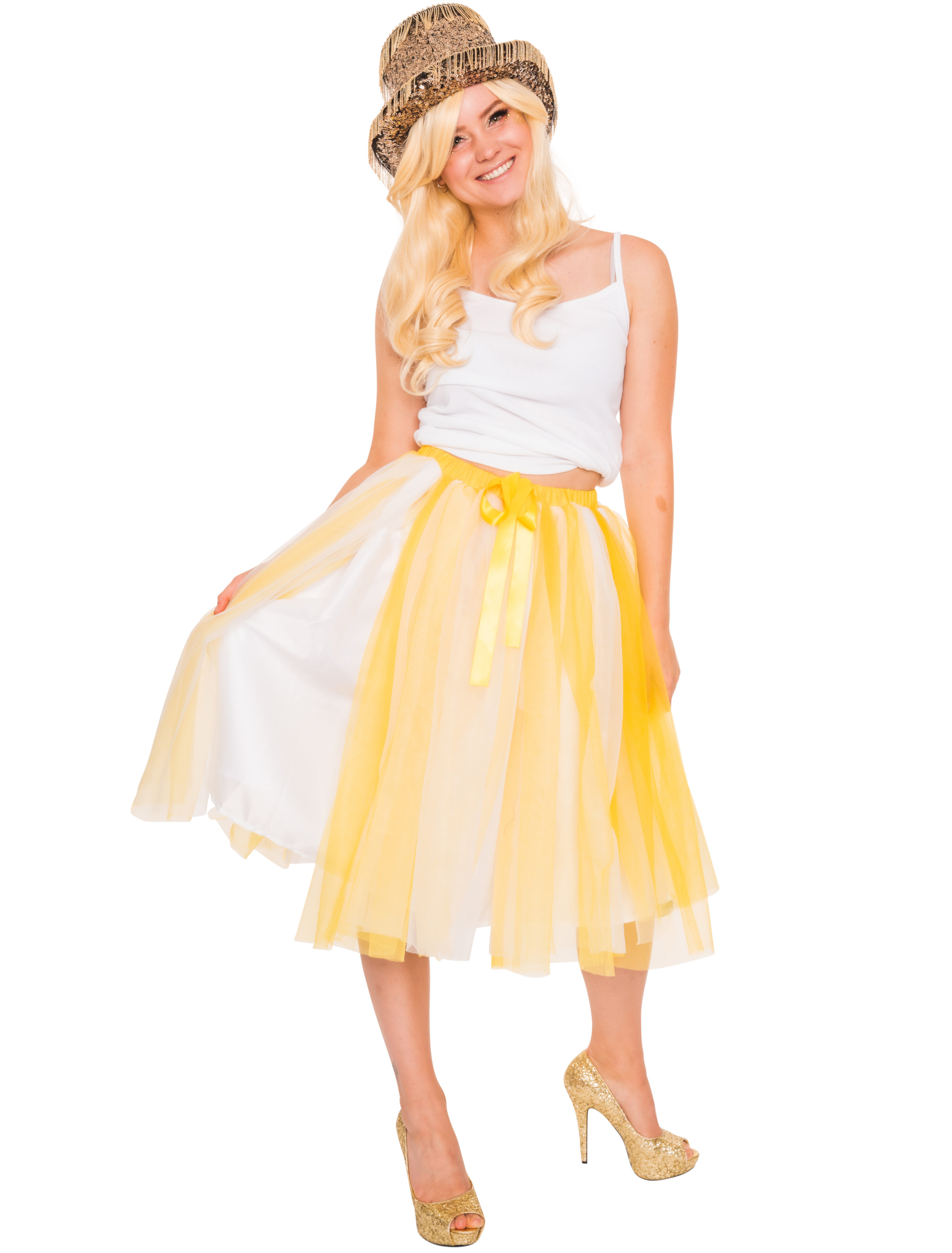 Petticoat gelb/weiß