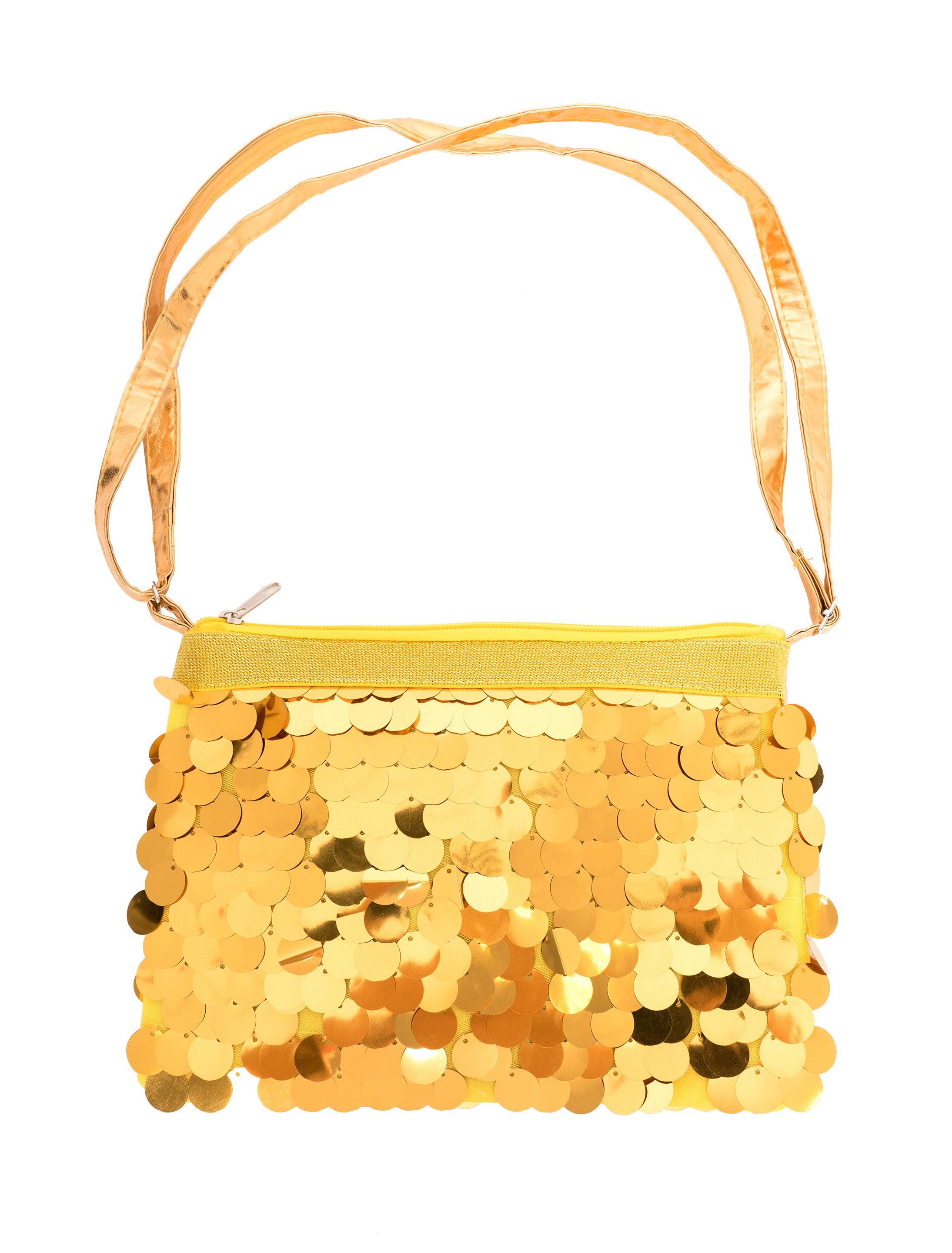 Tasche mit großen Pailletten gold