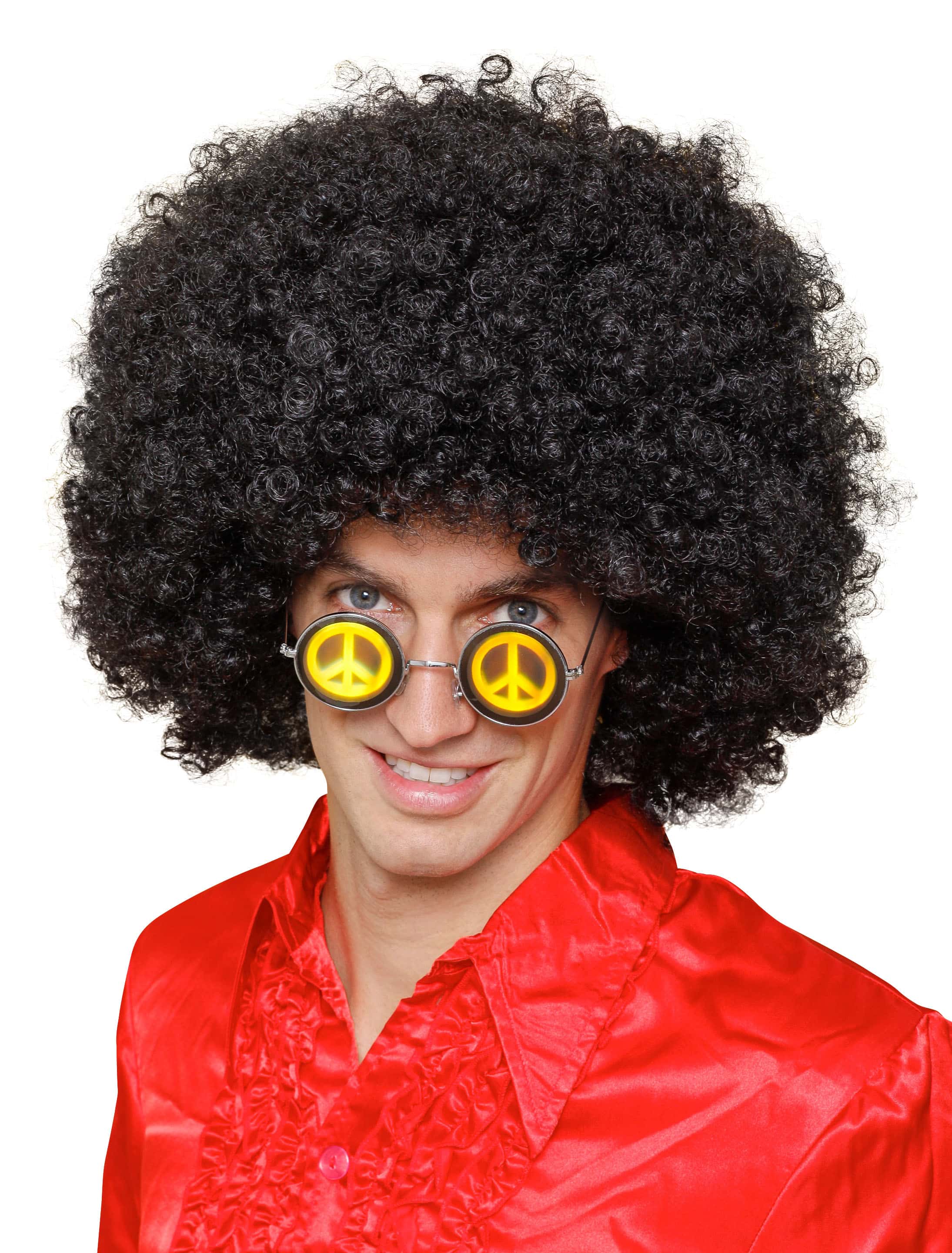 Perücke Hippie Lockenkopf schwarz one size Perücke Hippie Lockenkopf schwarz one size