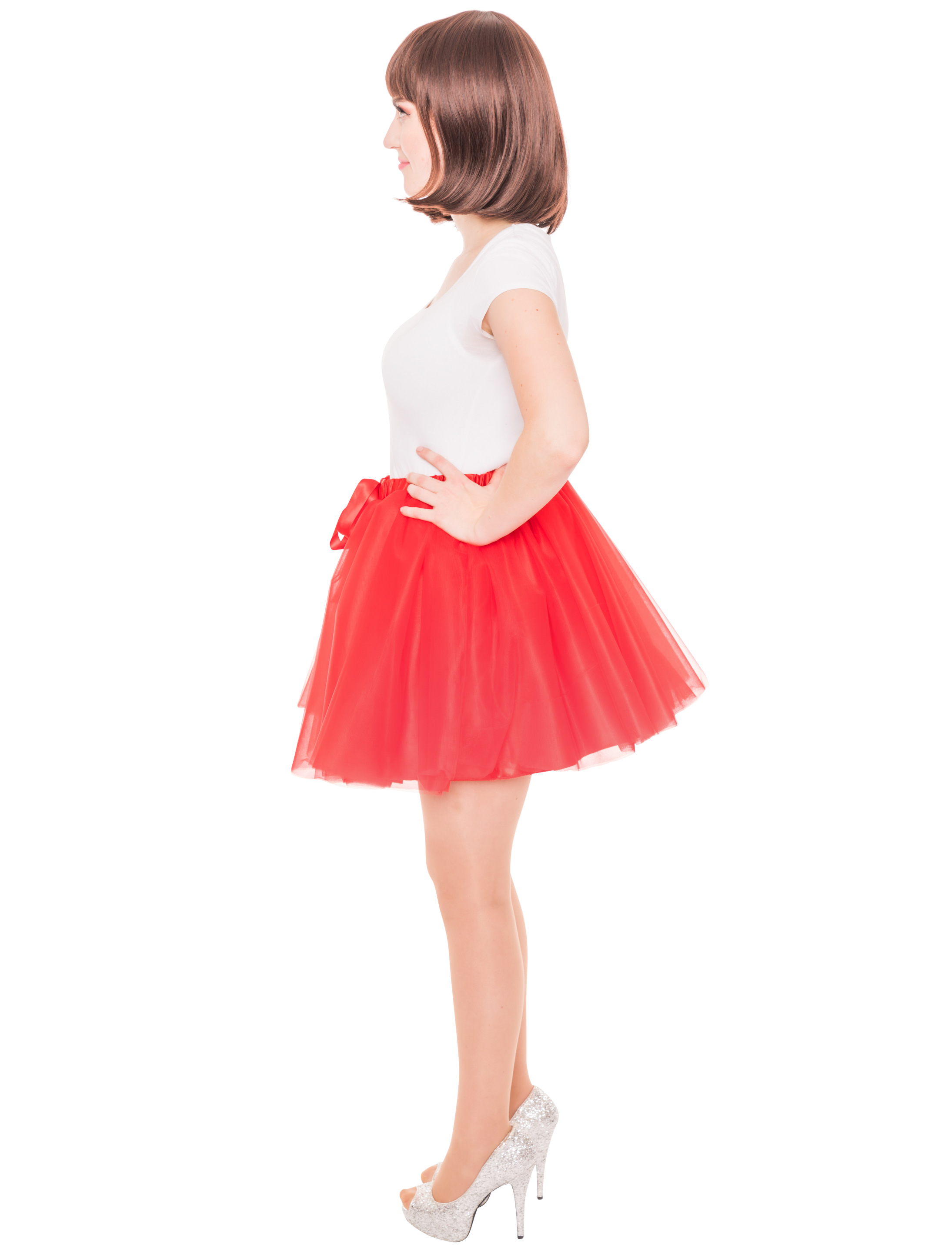 Tüllrock Damen rot one size Tüllrock Damen rot one size