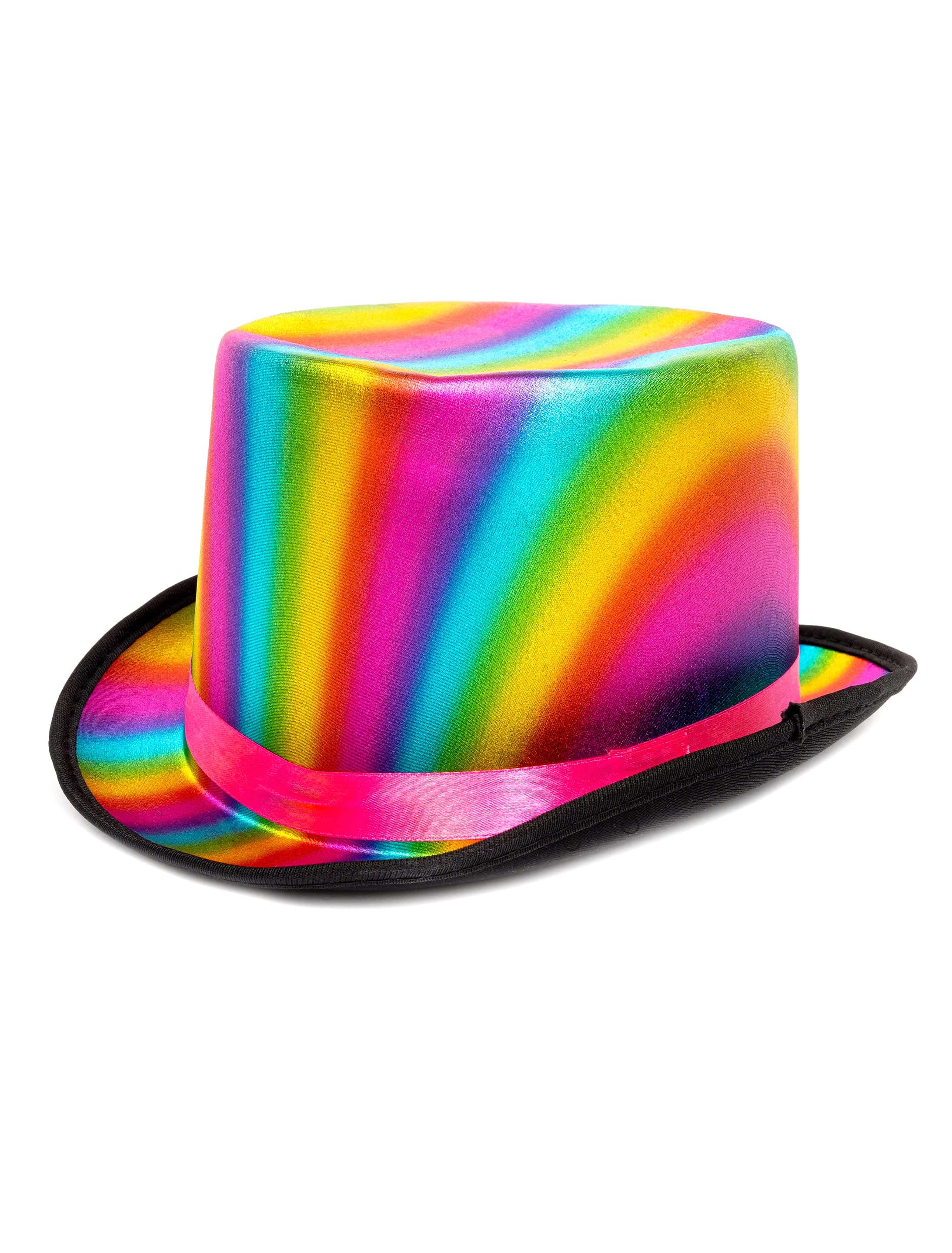 Zylinder multicolor mit Streifen