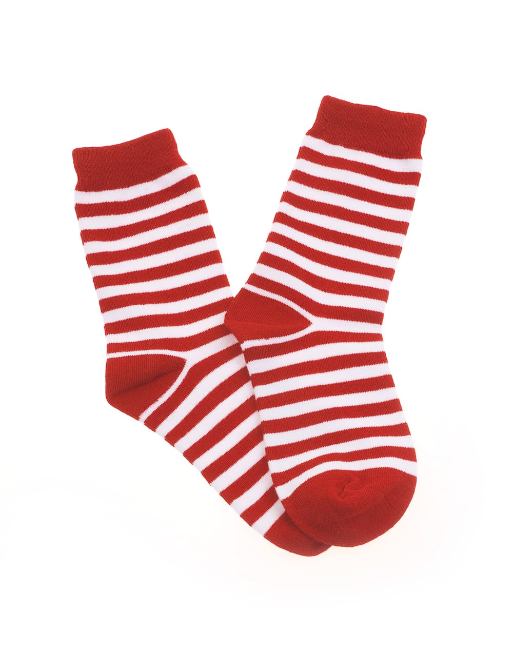 Socken gestreift rot/weiß 35-40