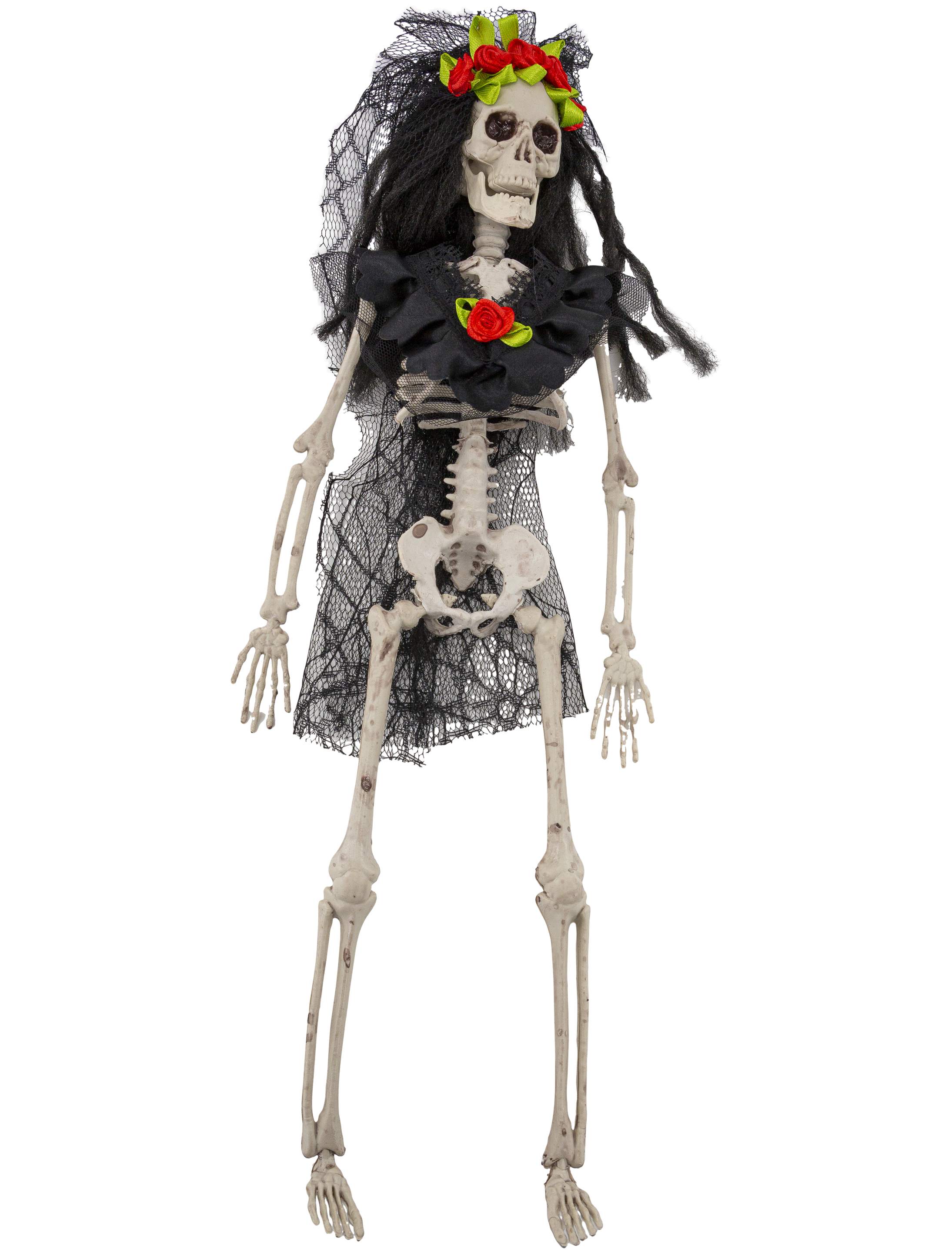 Skelett mit schwarzer Spitze