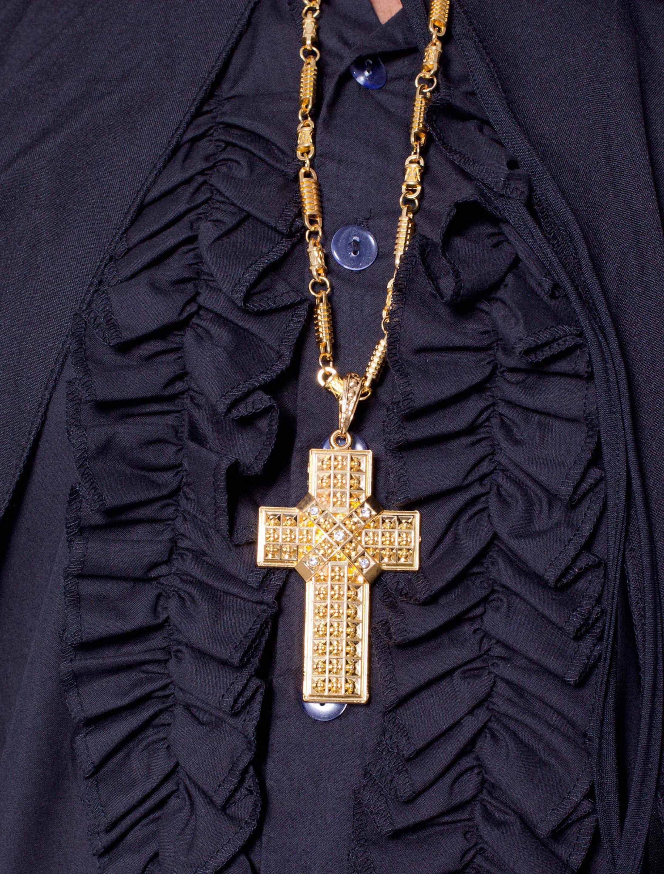 Halskette Kreuz gold 5x8cm