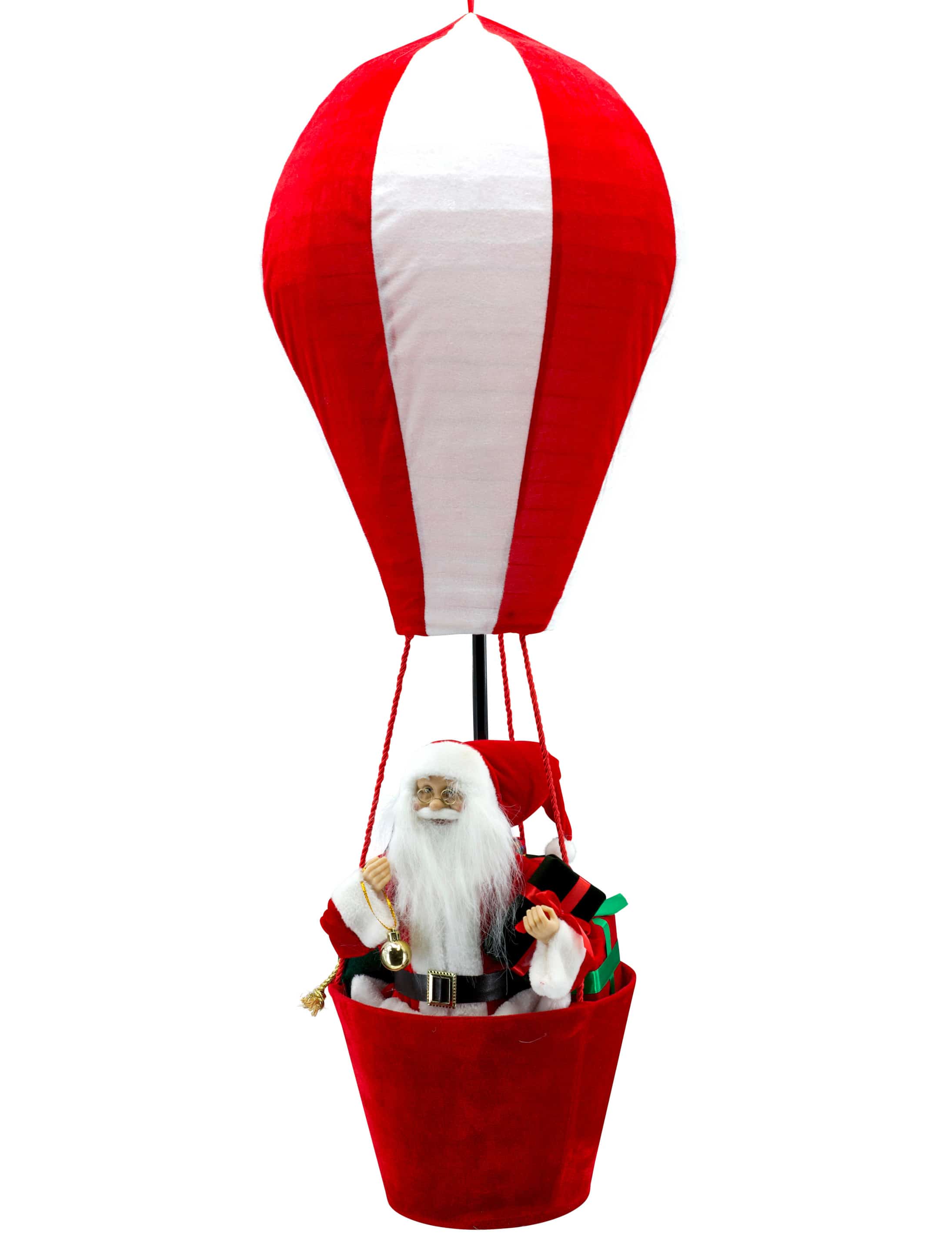 Weihnachtsmann im Heißluftballon
